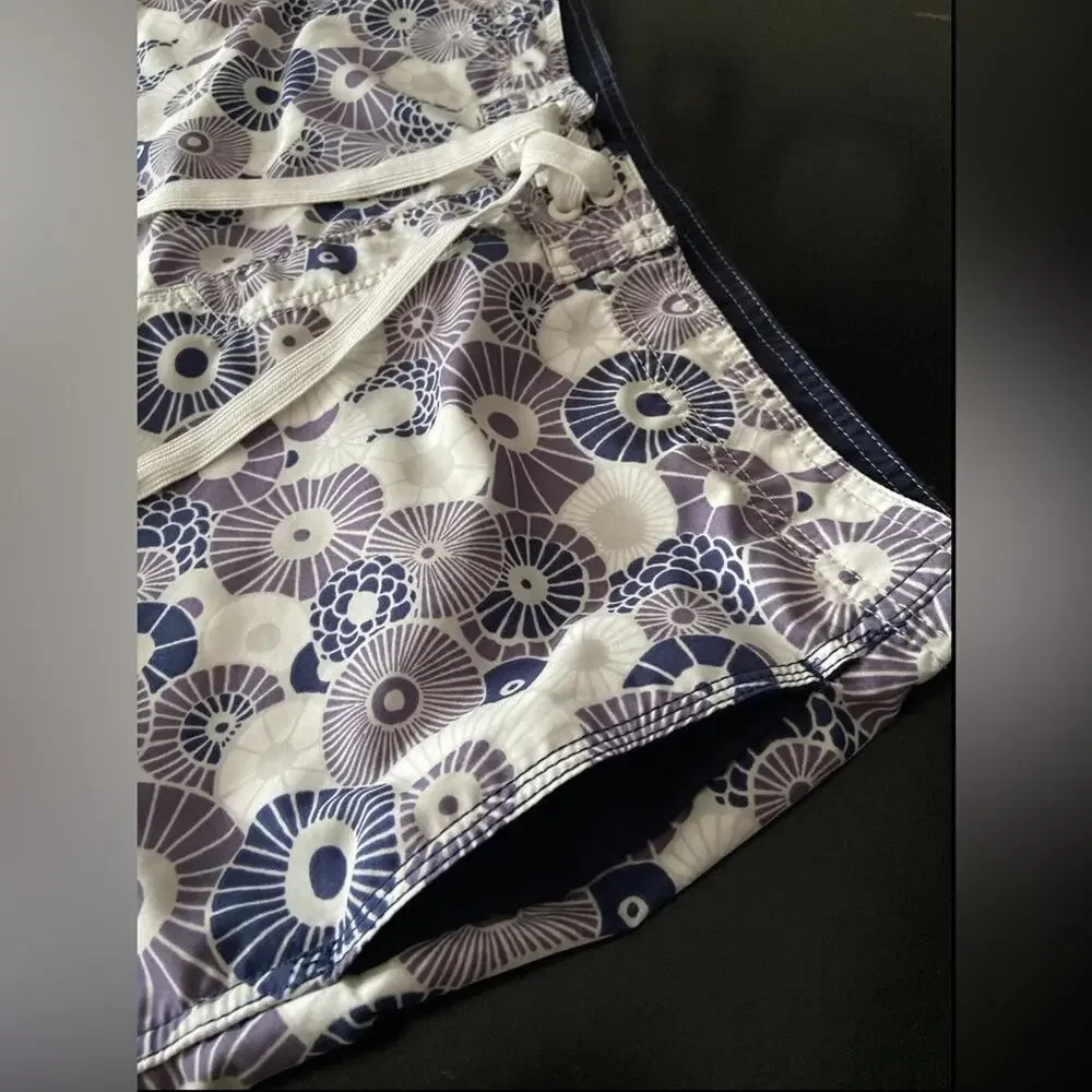REYN SPOONER Japanese Umbrella Design 19” Swim Shorts sz 38 | Purple/Blue/White